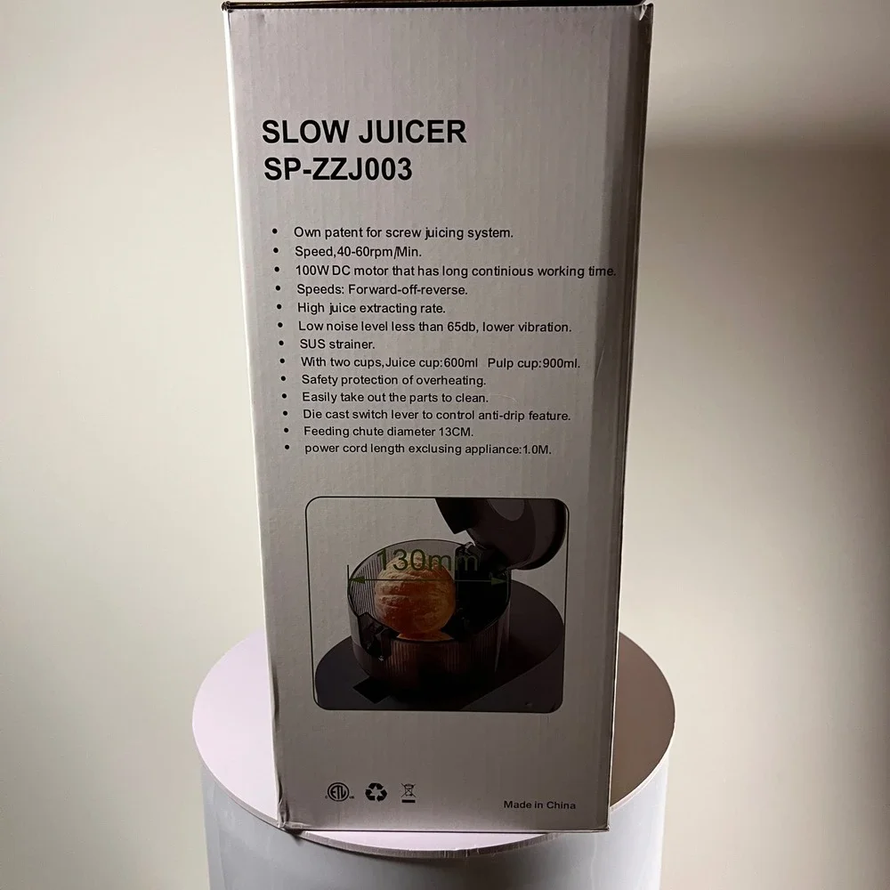 SPZTJK Slow Juicer SP-ZZJ003 100W Cold Press Masticating‎ Machine